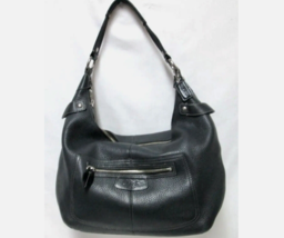 Coach Penelope F14681 Black Pebbled Leather Shoulder Hobo Bag Purse Y2K - £43.51 GBP