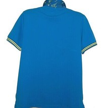Ganesh Blue Yellow Trim Men&#39;s Cotton Polo Shirt Size 2XL - $54.84