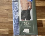 Vintage Knightsbridge Kmart Men’s Blue Pattern Boxer Shorts 2 Pack Large... - £24.29 GBP