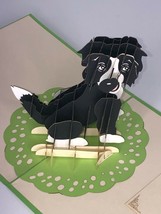 Collie Dog 3D Pop Up Card Puppy Father&#39;s Day Anniversary Love Birthday Puppy - £9.00 GBP
