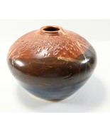 Signed Handcrafted Studio JOSIA LABAR ? Drip Glazed Pottery Vase Jar - £21.23 GBP