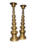 Pair Of 2 Homco Japan Brass Candlestick Holder 18&quot; Tall MCM Vintage Bras... - $1,071.60 MXN