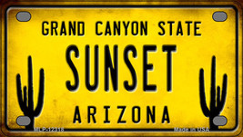 Arizona Sunset Novelty Mini Metal License Plate Tag - £11.75 GBP