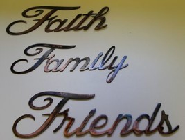 Faith Family Friends Words Metal Wall Art Accents - Size Varies -  - £26.14 GBP