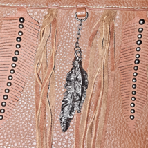 Montana West Feather and Fringe Brown Shoulder Bag Purse image 6