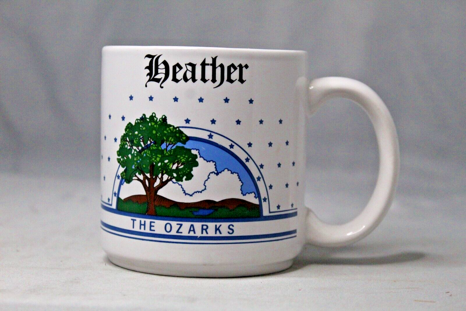 Primary image for 1989 The Ozarks "Mountains" Coffee Cup Mug With Heather Name On Front