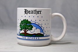 1989 The Ozarks &quot;Mountains&quot; Coffee Cup Mug With Heather Name On Front - £5.39 GBP