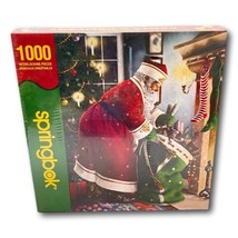 Santa Delivery Springbok Jigsaw Puzzle Christmas Tree 1000 pces Sealed New Xmas - £24.92 GBP