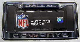 NFL Dallas Cowboys Laser Cut Chrome License Plate Frame - £21.23 GBP