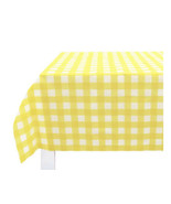Spritz Table Cloth Cover Large 52”x 108” Yellow Check Disposable Party NEW - $11.87