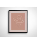 Pretty Woman Abstract Line Face Wall Art - $38.99 CAD+