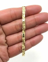 10CT Men&#39;s 14k Yellow Gold Over Nugget Exclusive Engagement Link Bracelet - £235.31 GBP