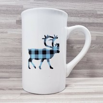 2020 Caribou Coffee Holiday Reindeer 14 oz. Coffee Mug Cup White Blue Black - £11.48 GBP