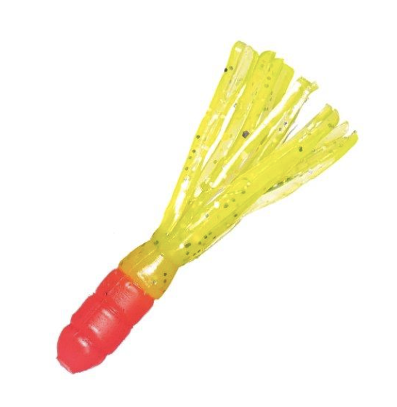 Arkie Solid Body Tubes Fishing Lures, Red Chart Glitter, Pack of 10, ST-1 - $3.59