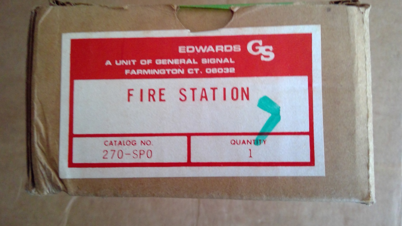 Edwards Fire Station  270-SP0  non-coded fire alarm station  - $19.59