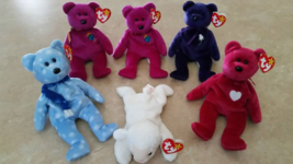 Ty Beanie Babies Bear Lot &amp; Lamb All with Ty Tags Lot - $299.99