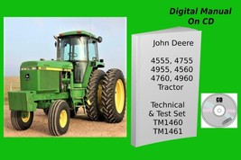 John Deere 4555 4755 4955 4560 4760 4960 Tractor Manual Set TM1460 TM1461 - £30.34 GBP+