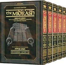 Artscroll Midrash Rabbah Full Size Size 5 volume set of the Megillos  Brand New - £179.85 GBP