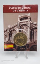Valencia Spain Mercado Central Souvenir Medal with Card Tourist Collectible - $8.90