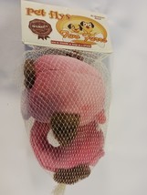 Pet Flys Owl Plush Pet Dog Toy Set With Squeaker - Pink image 5