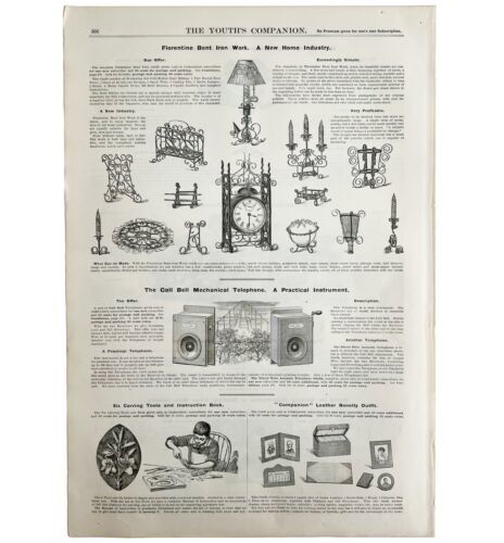 Primary image for Lamps Lighting Telephones Clocks 1894 Victorian Advertisement Home Decor DWII12