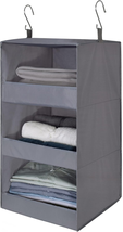 3-Shelf Hanging Closet Organizer and Storage Gray, 29 ½" H X 12" W X 12"... - $16.22