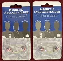 Magnetic Eyeglass Holders American Flag Design 2 - £5.48 GBP