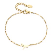 ZMZY Cute Cartoon Dainty Dragonfly Charm Beads Stainless Steel Bracelets For Wom - £8.63 GBP