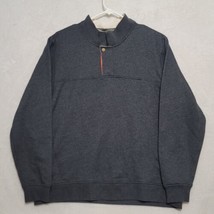 Orvis Sweater Mens XXL Long Sleeve 1/4 Zip Button Pullover Gray Thick Casual - £25.06 GBP