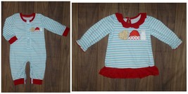 Boutique Baby Girls Santa&#39;s Cookies Christmas Sleeper Pajamas Romper Nig... - £6.00 GBP+