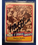 Marion Motley Hand Signed Baseball Card Autographed Cleveland Browns Auto - $499.17 MXN