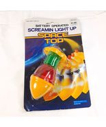Vintage NEW Screamin Light-up Space Top 98-057 spinning toy mutli color ... - €18,89 EUR