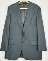 Vintage Suit Jacket Mens 46 Long Blazer Coat JCPenney Gray 2 Piece Set - £7.30 GBP