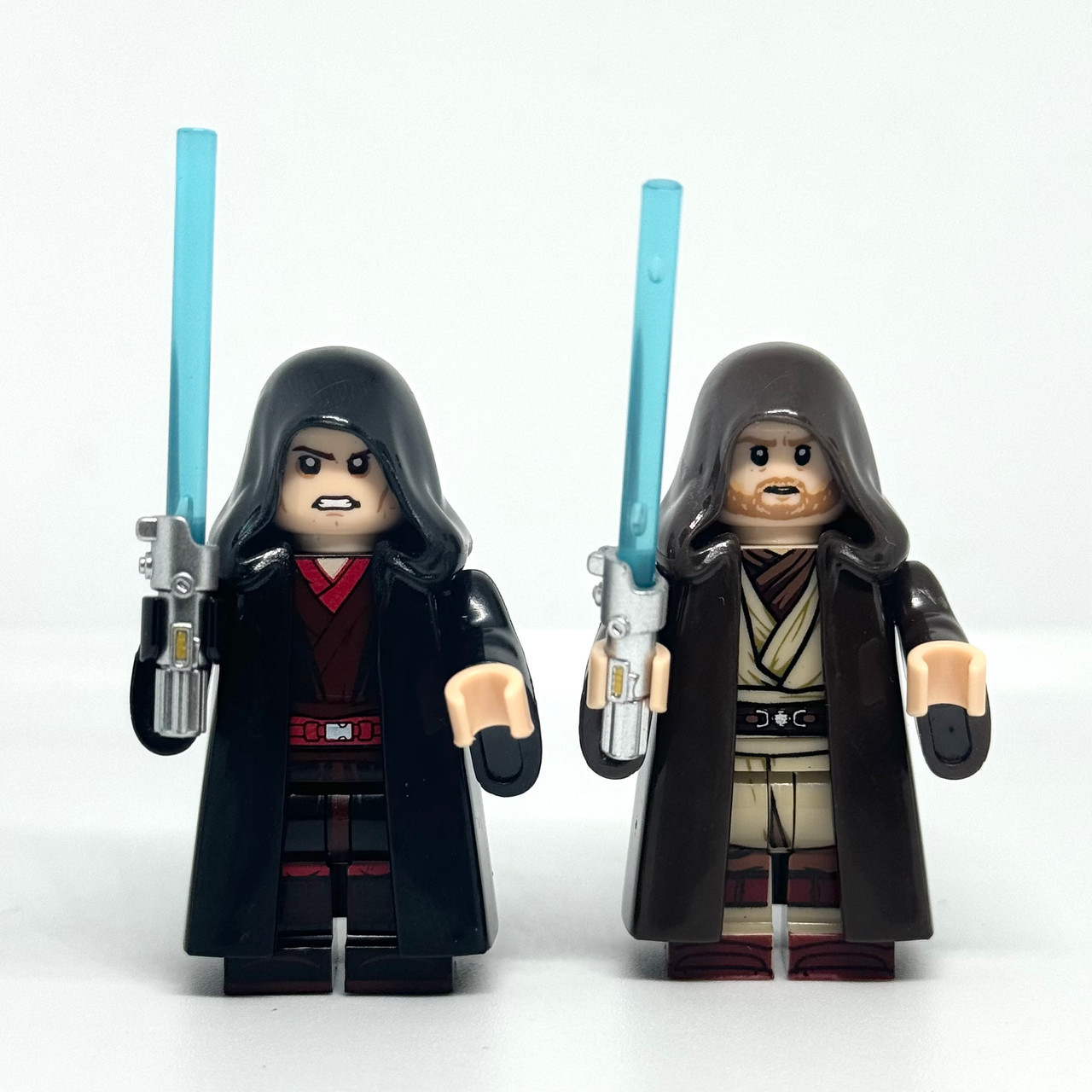 Hooded Anakin Skywalker And Obiwan Kenobi s Mustafar Custom Minifigures - $13.65