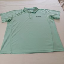 Columbia AM6669 Men Light Green PFG Omni Shade Short Sleeve Polo Shirt Chest 51" image 10