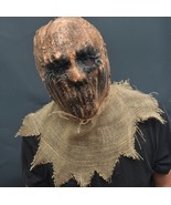 Scarecrow Halloween Costume Mask Latex &amp; Burlap Realistic Scary Scare cr... - $383.13 MXN