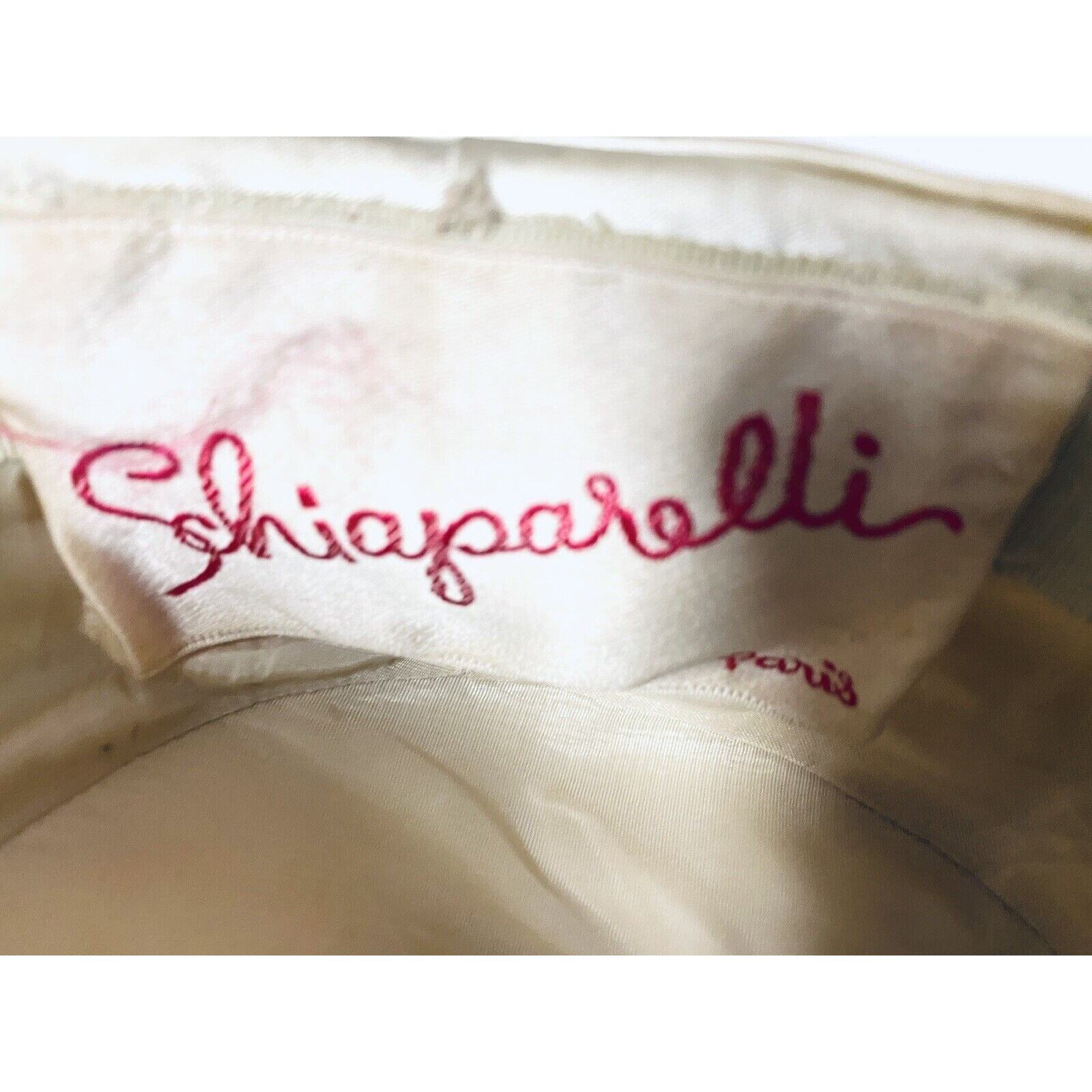 VINTAGE SCHIAPARELLI Hat White Satin Pillbox Crystal Beads Wedding Cocktail 1950 Item image 10
