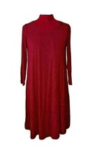 Lush Leah Shift Dress Wine Women Knit Keyhole Back 3/4 Sleeve Size Small - $33.67