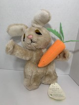 Dakin Carrot Top plush Easter bunny rabbit tan closed eyes attaching hands - £21.35 GBP