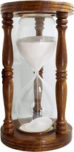 Big Wood Sand Timer Hourglass with White Sand Classic Design Hourglass - £58.08 GBP