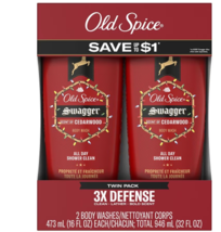 Old Spice Body Wash Twin Holiday Pack Swagger 16.0oz x 2 pack - £25.95 GBP