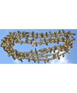 Vtg  &#39;&#39;VENETIAN IVORY COLOR GLASS&#39;&#39; Necklace on Copper Wire with Pedals ... - £47.38 GBP