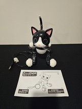 Zoomer Kitty Black Tuxedo Robot Cat Interactive Toy w/ Charging Cable &amp; ... - £38.04 GBP