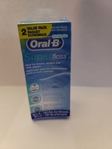 2 Pack Oral-B Super Floss Dental Pre-Cut Strands Mint Braces,Bridges,wid... - £12.82 GBP