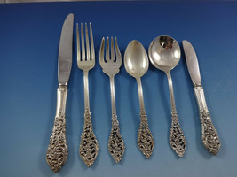 Florentine Lace by Reed & Barton Sterling Silver Flatware Service 8 Set 57 Pcs - £2,777.68 GBP
