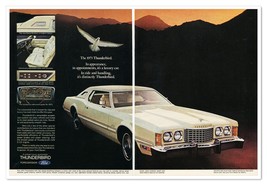 Print Ad &#39;73 Ford Thunderbird Luxury Car Vintage 1972 2-Page Advertisement - $12.30