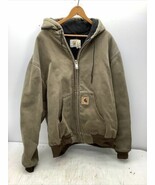Carhartt Mens Dark Brown Vintage Hooded Canvas Jacket Size XL - $115.45 CAD