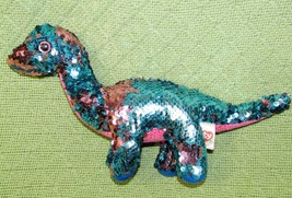 Ty B EAN Ie Babies Flippables Tremor Dinosaur Sequin Nasa Space X 2018 Blue Pink - £7.55 GBP