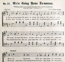 1883 Gospel Hymn We&#39;re Going Home Sheet Music Victorian Religious ADBN1jjj - $14.99