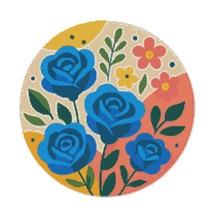 Blue roses - Cross Stitch Pattern PDF - Instant Download - $5.00